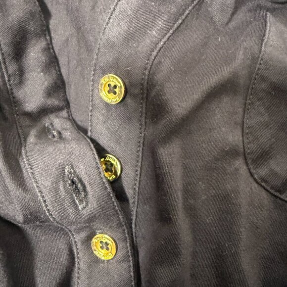 Lilly Pulitzer Black Beckett Dress Pima Cotton Size Large Neutral Minimalist - Picture 9 of 9